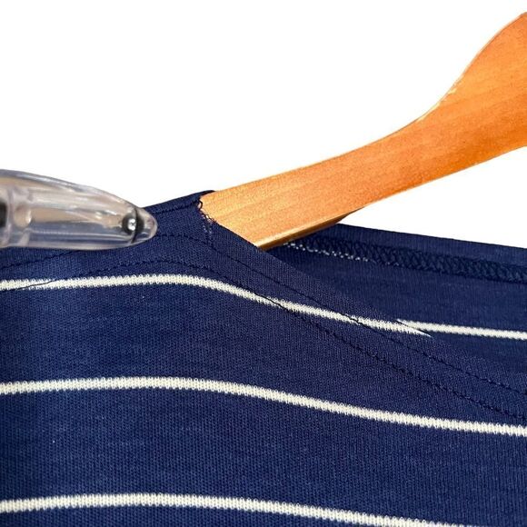 L.L.‎ Bean navy striped 3/4 sleeve dress. Size large - Picture 8 of 11